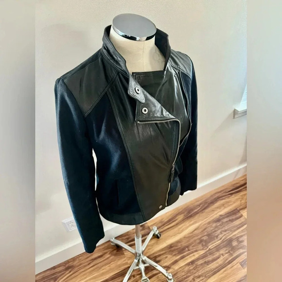 Lucky Brand Leather Moto Jacket - Picture 2 of 6